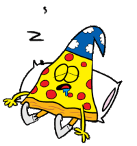 pizza dorme